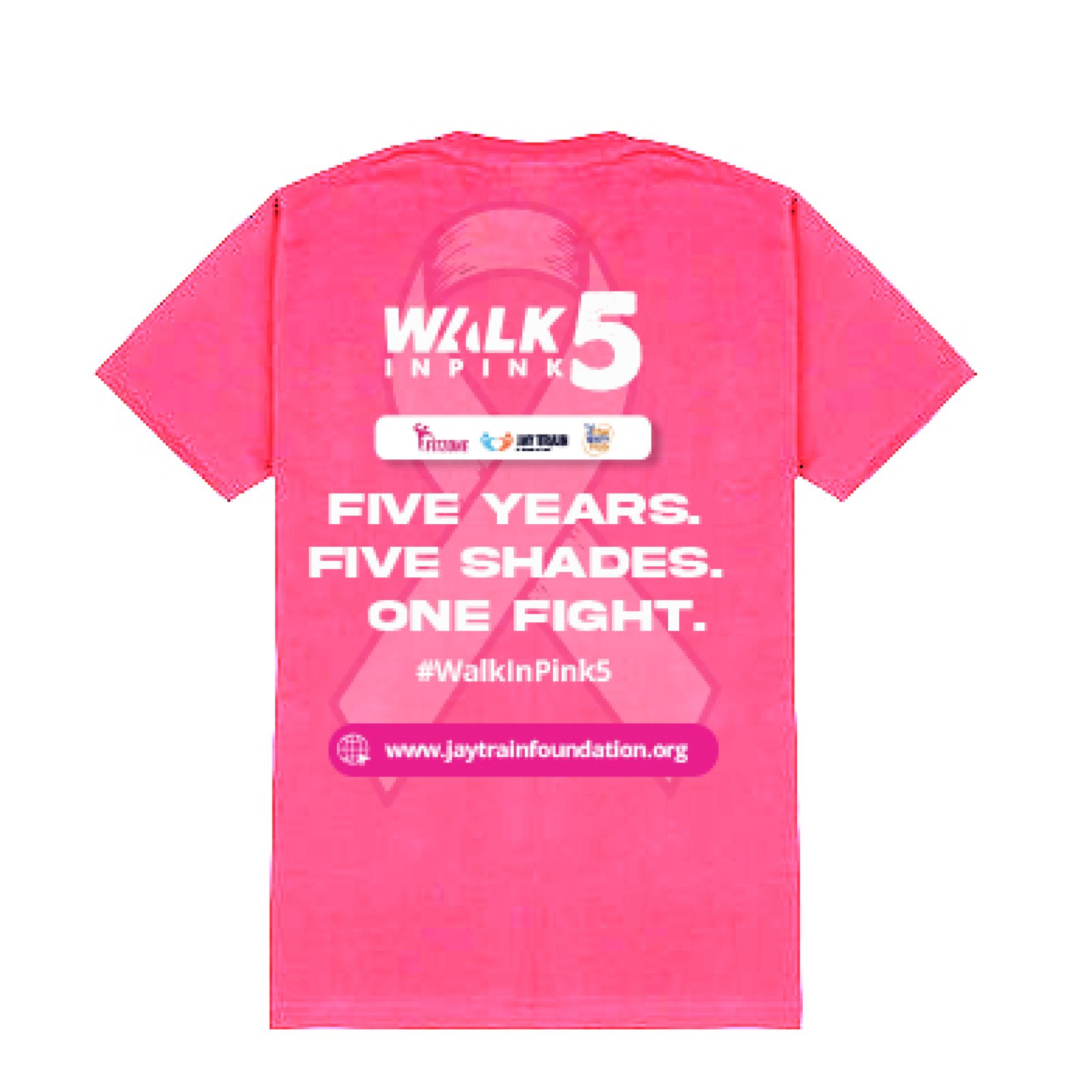Walk In Pink 5.0 shirt in Baby Pink, back view