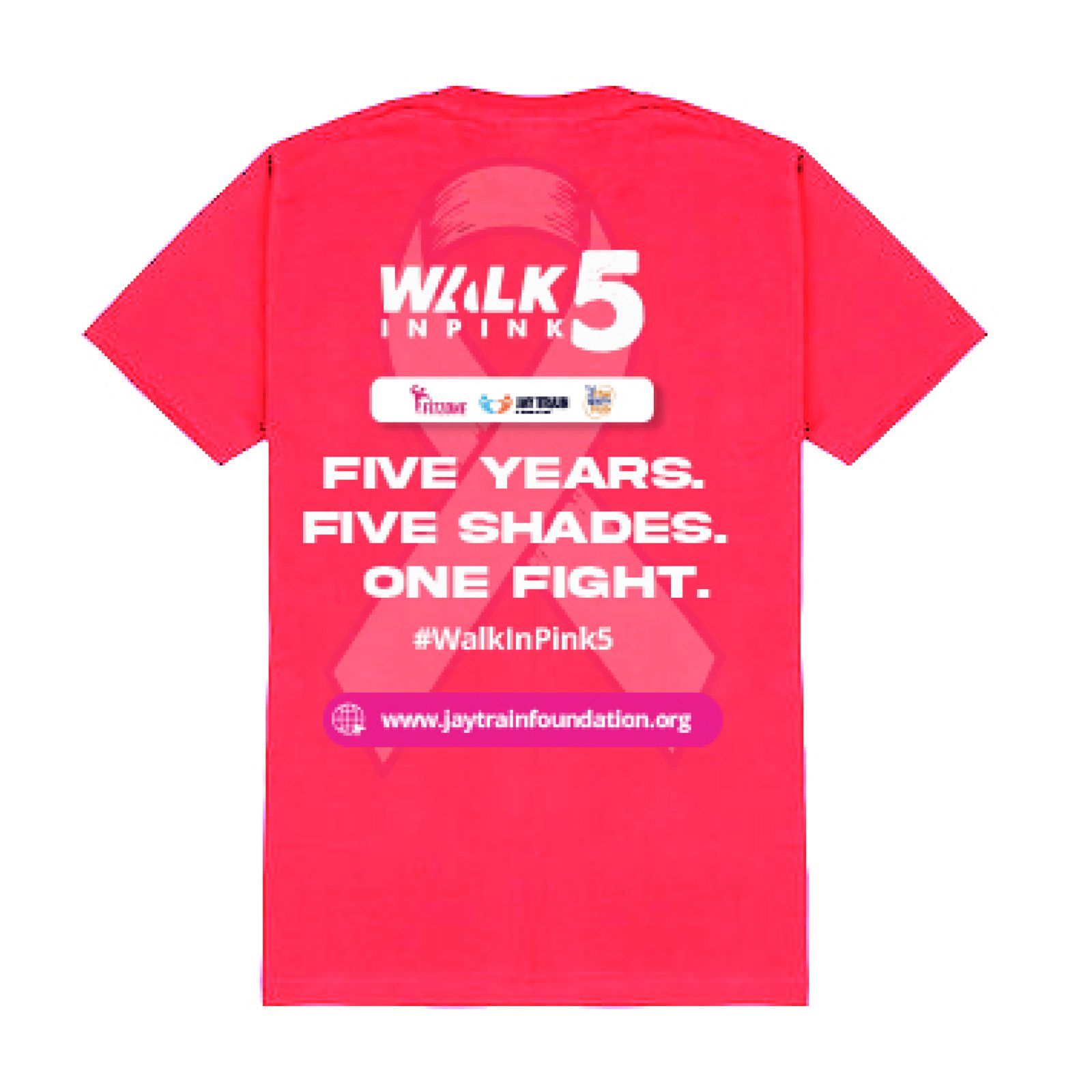 Walk In Pink 5.0 shirt in Hot Pink, back view
