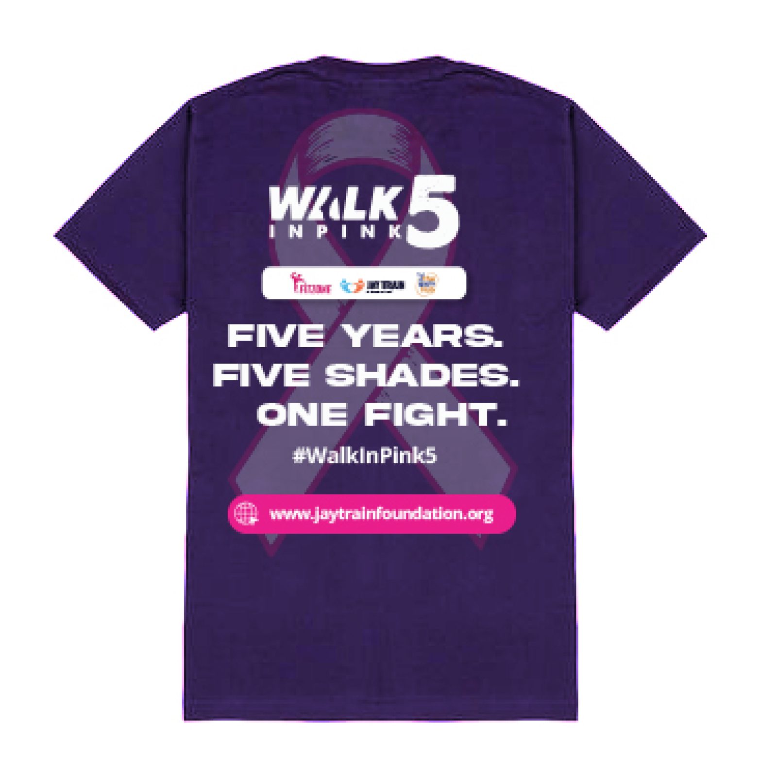 Walk In Pink 5.0 shirt in Purple, back view